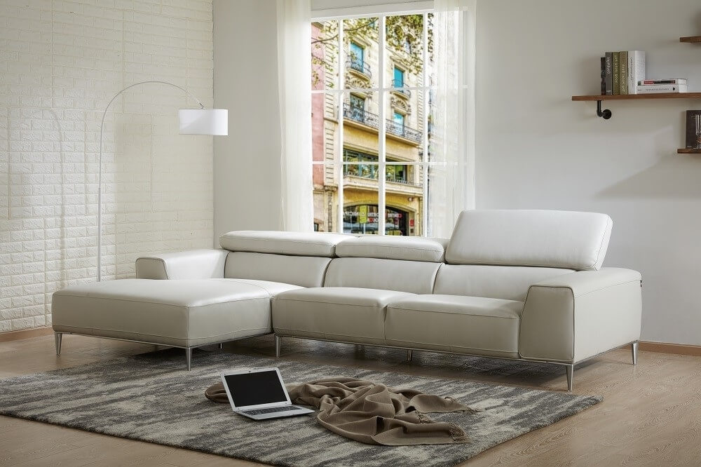 LeCoultre Leather Left Hand Facing Sectional