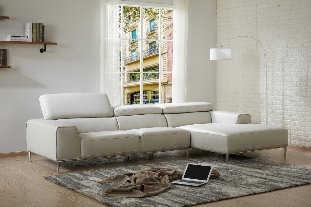 LeCoultre Leather Right Hand Facing Sectional
