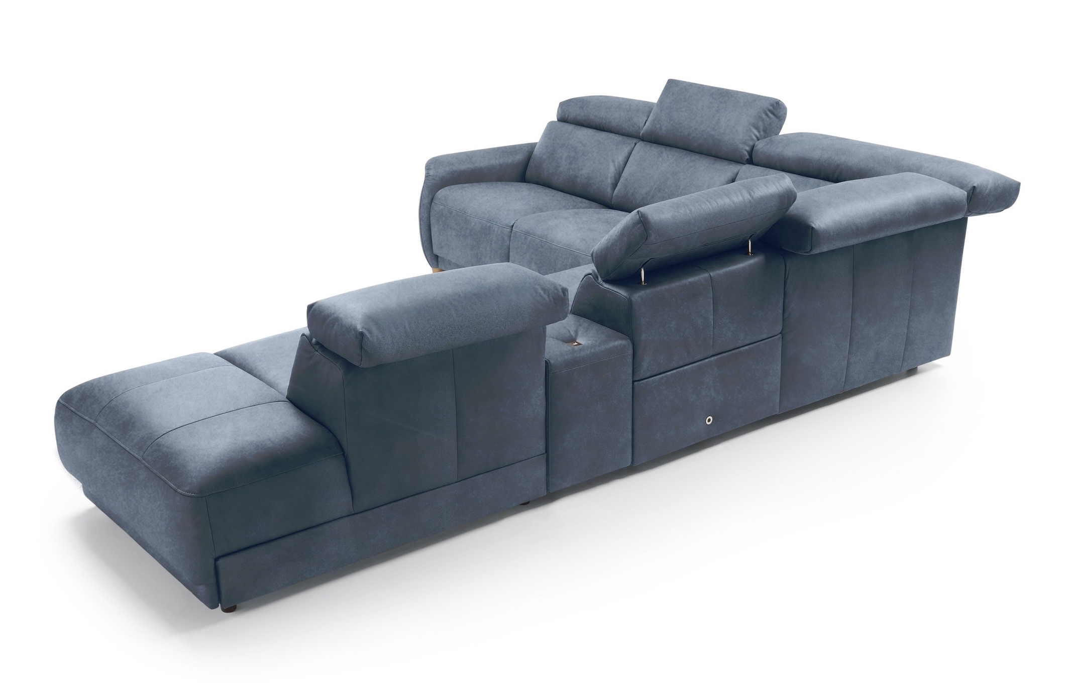 Brussels Microfiber Fabric Storage Sectional Sleeper Sofa