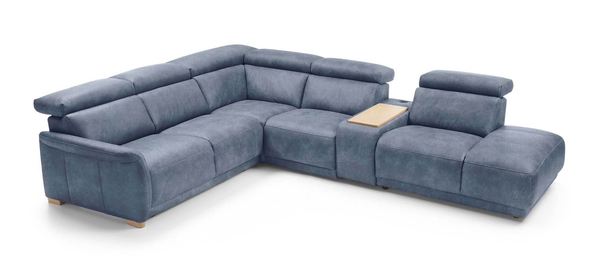 Brussels 5-Piece Microfiber Fabric Storage Sectional Sleeper Sofa