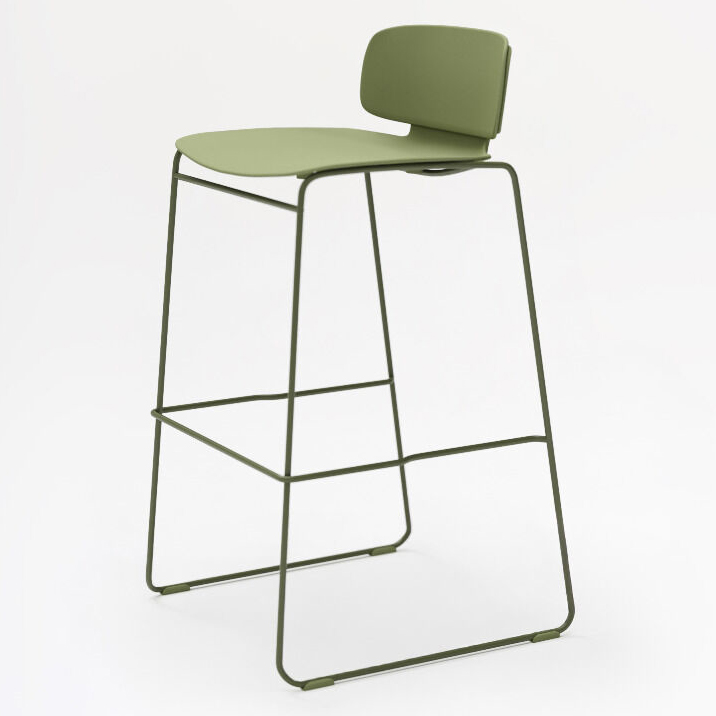 Lena Short Backrest Bar Stool
