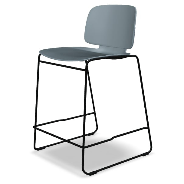Lena Tall Backrest Kitchen Stool