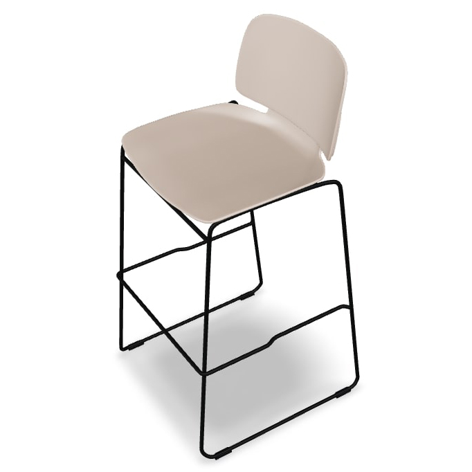 Lena Tall Backrest Bar Stool