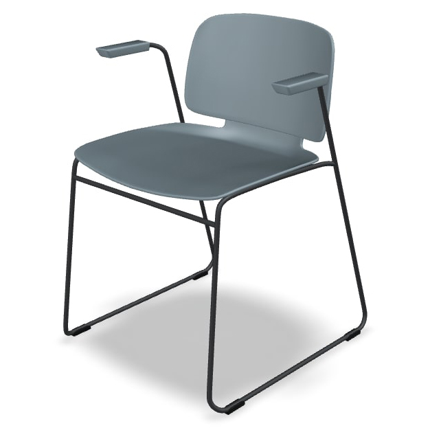 Lena Short Backrest Chair w/Armrests
