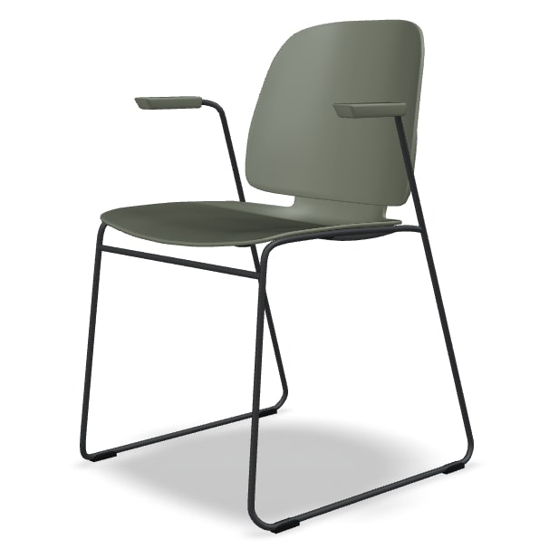 Lena Tall Backrest Chair w/Armrests