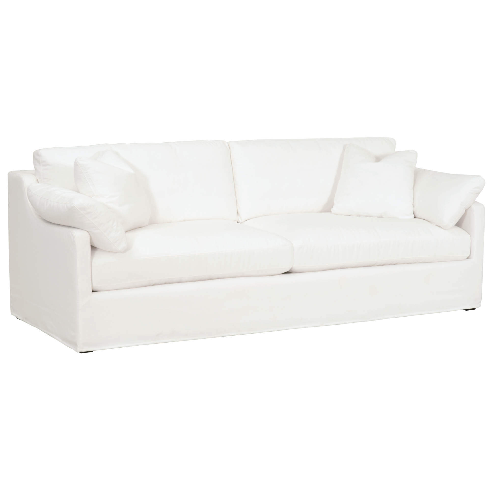 Lena 95" Fabric Polyester Slope Arm Slipcover Sofa