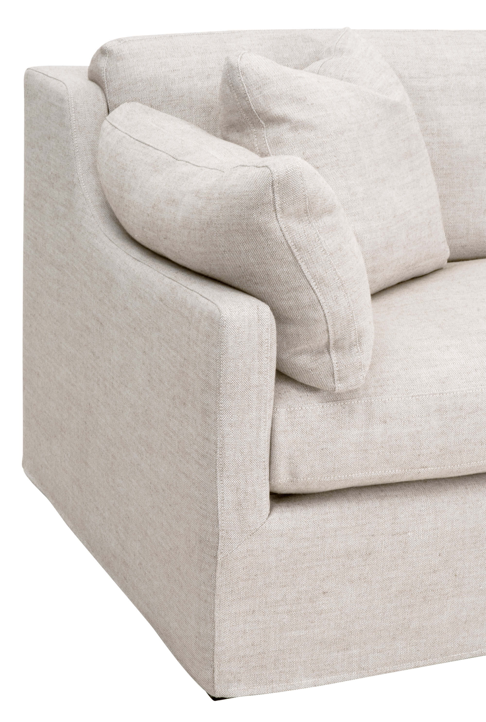 Lena 95" Fabric Polyester Slope Arm Slipcover Sofa