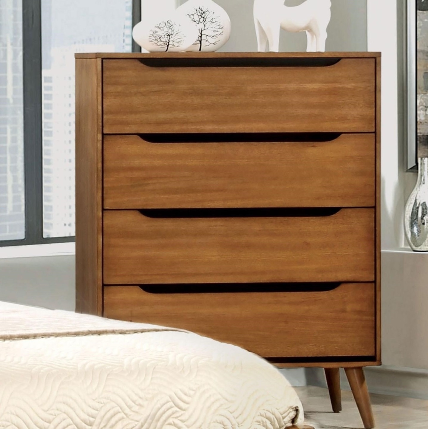 Barney Fabric/Wood Panel Bedroom Set