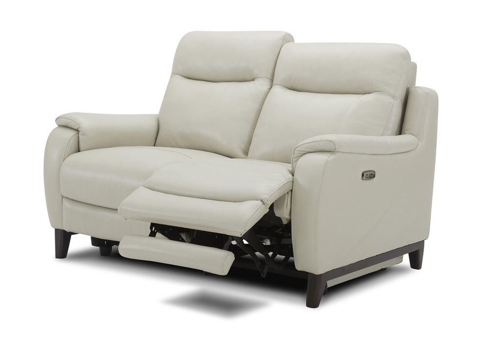 Leonard Leather Loveseat with 2 Power Recliners