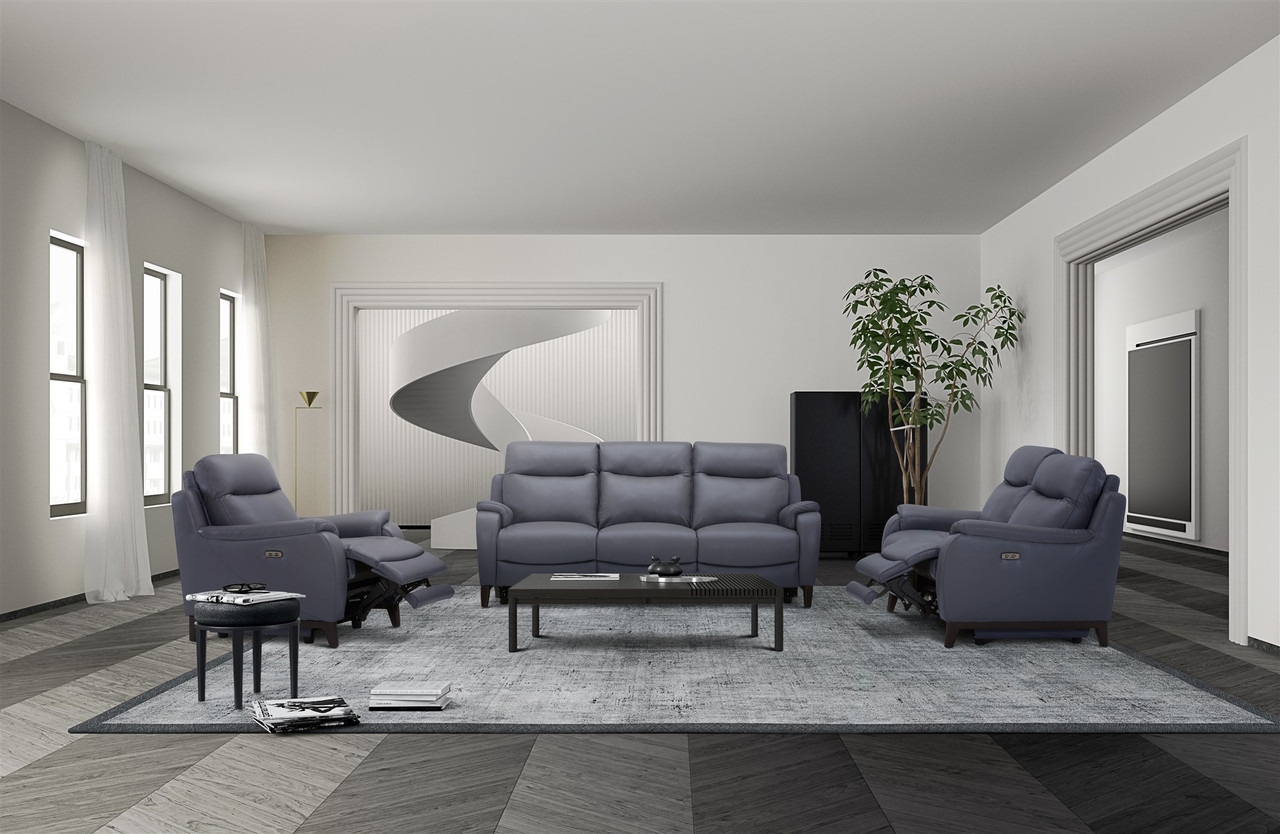 Leonard Leather Power Reclining Living Room Set