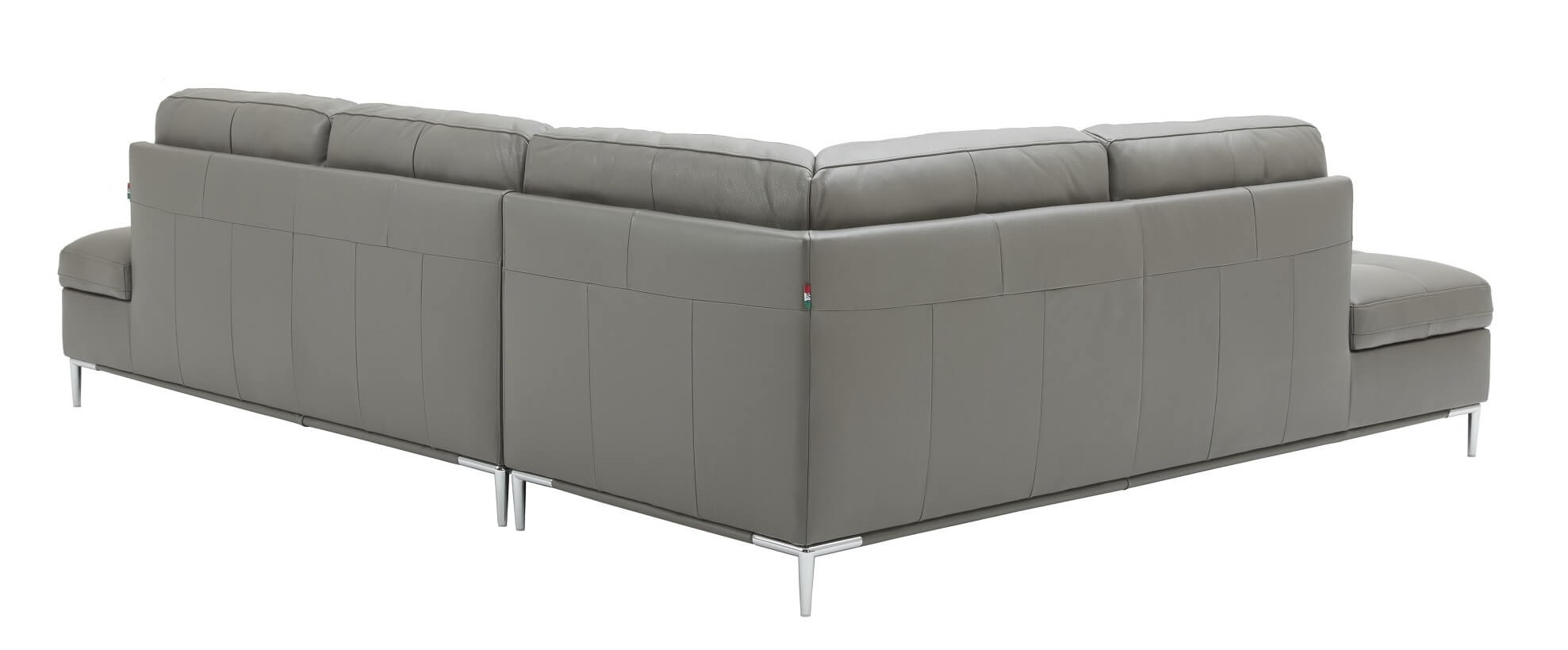 Leonardo Premium Leather Sectional, Left Hand Facing
