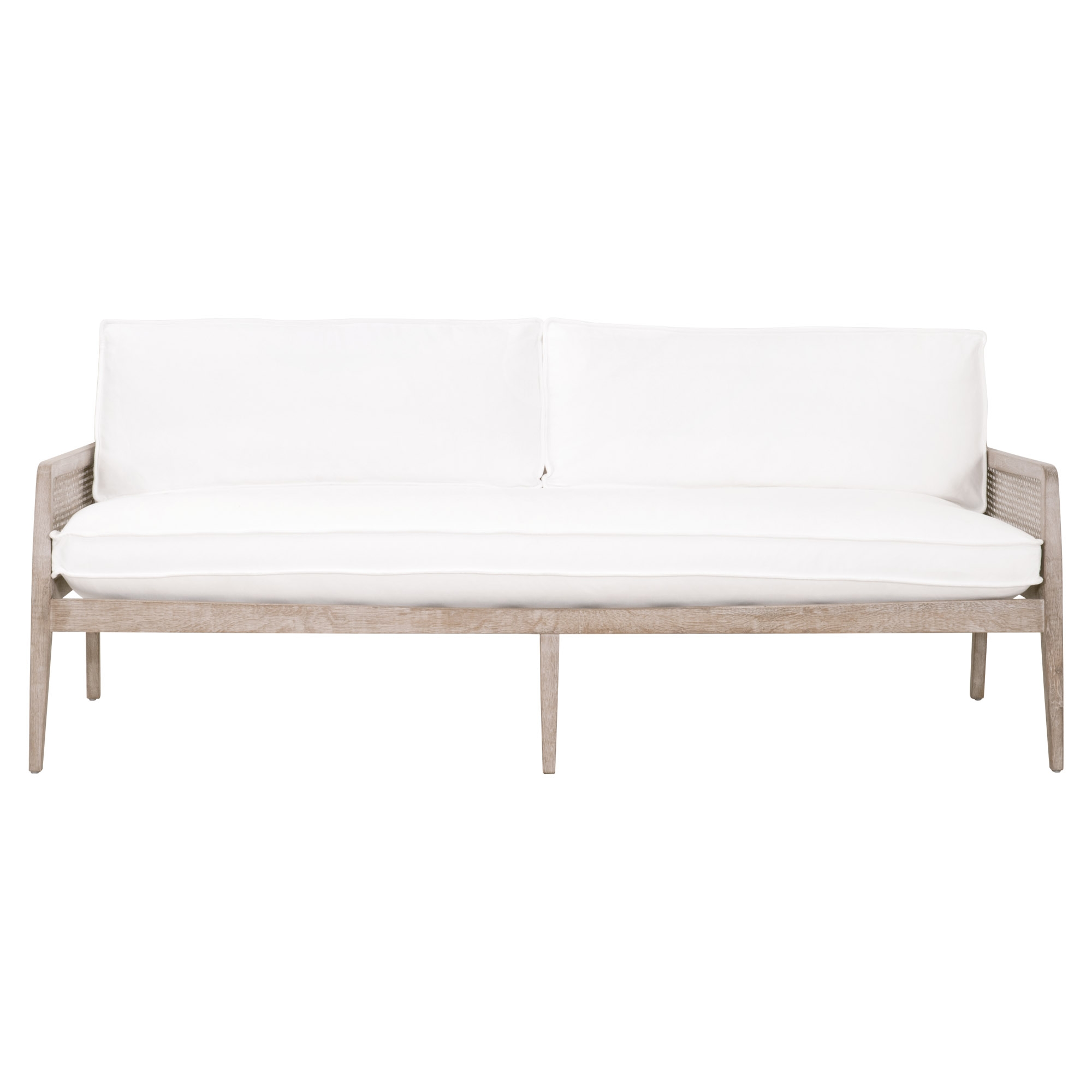 Leone 84" Polyester/Wood Settee