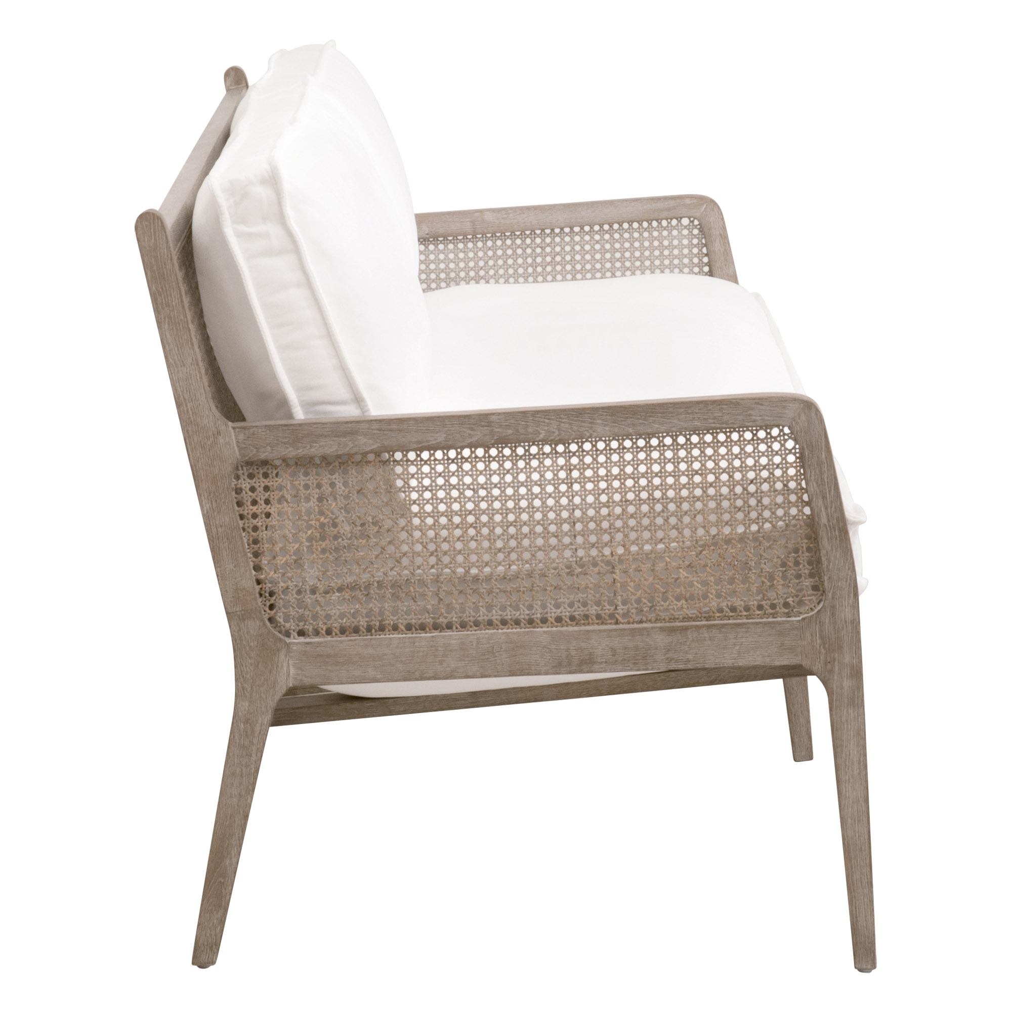 Leone 84" Polyester/Wood Settee