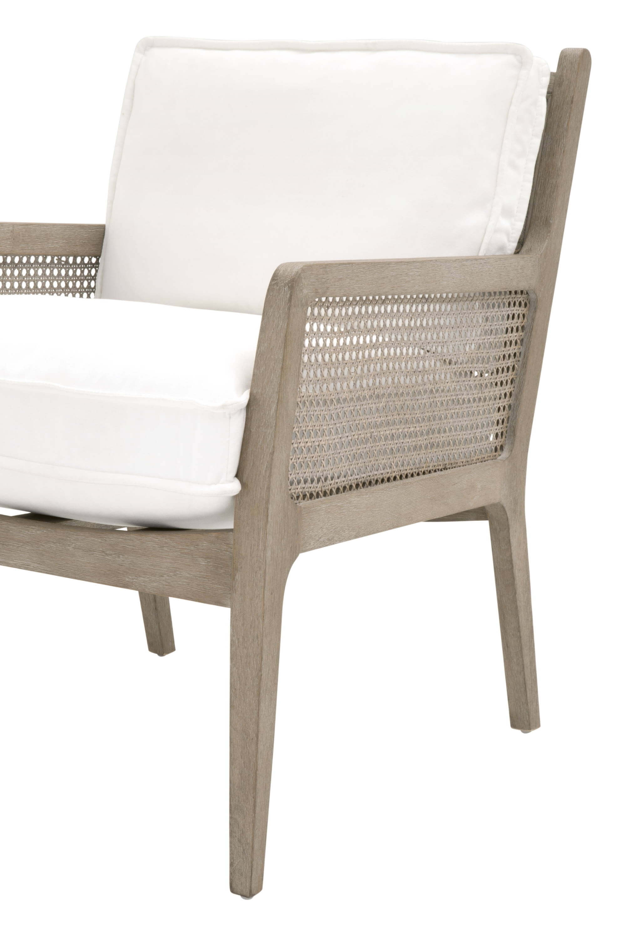 Leone Polyester/Wood/Rattan Club Chair