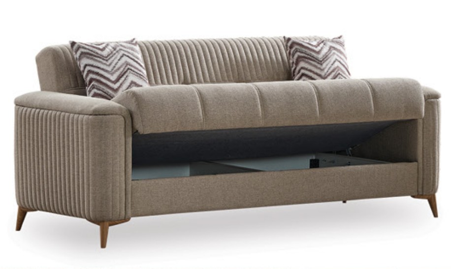 Levi Polyester Convertible Storage Living Room Set