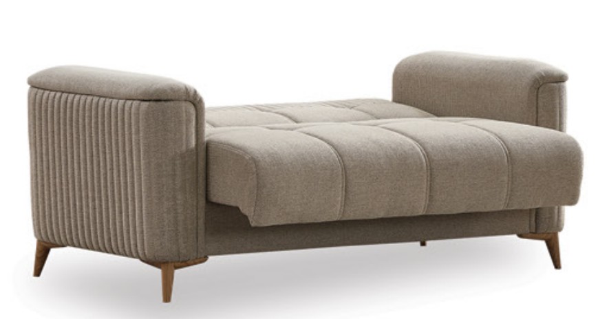 Levi Polyester Convertible Storage Loveseat