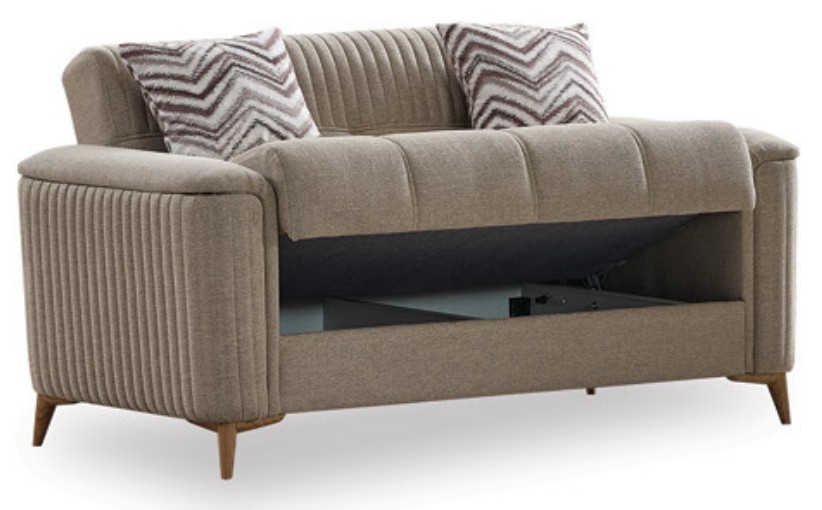 Levi Polyester Convertible Storage Living Room Set