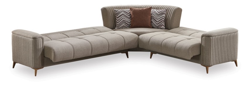 Levi Polyester Convertible Storage Sectional