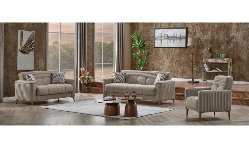 Levi Polyester Convertible Storage Sofa