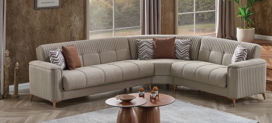 Levi Polyester Convertible Storage Sectional