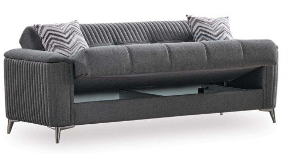 Levi Polyester Convertible Storage Sofa