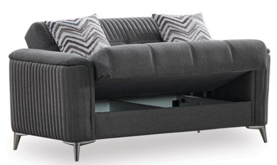 Levi Polyester Convertible Storage Living Room Set