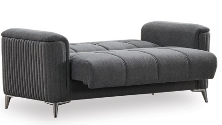 Levi Polyester Convertible Storage Loveseat