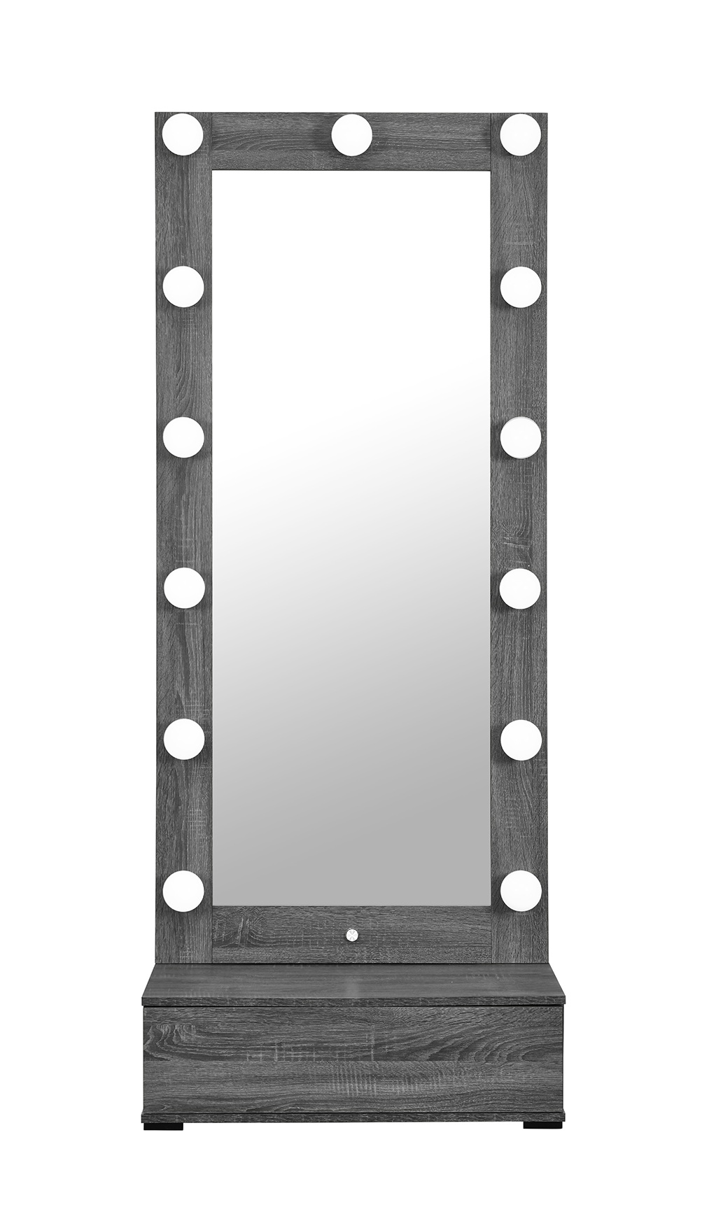Lexi Narrow Tall Vanity Mirror with Drawer and Speaker