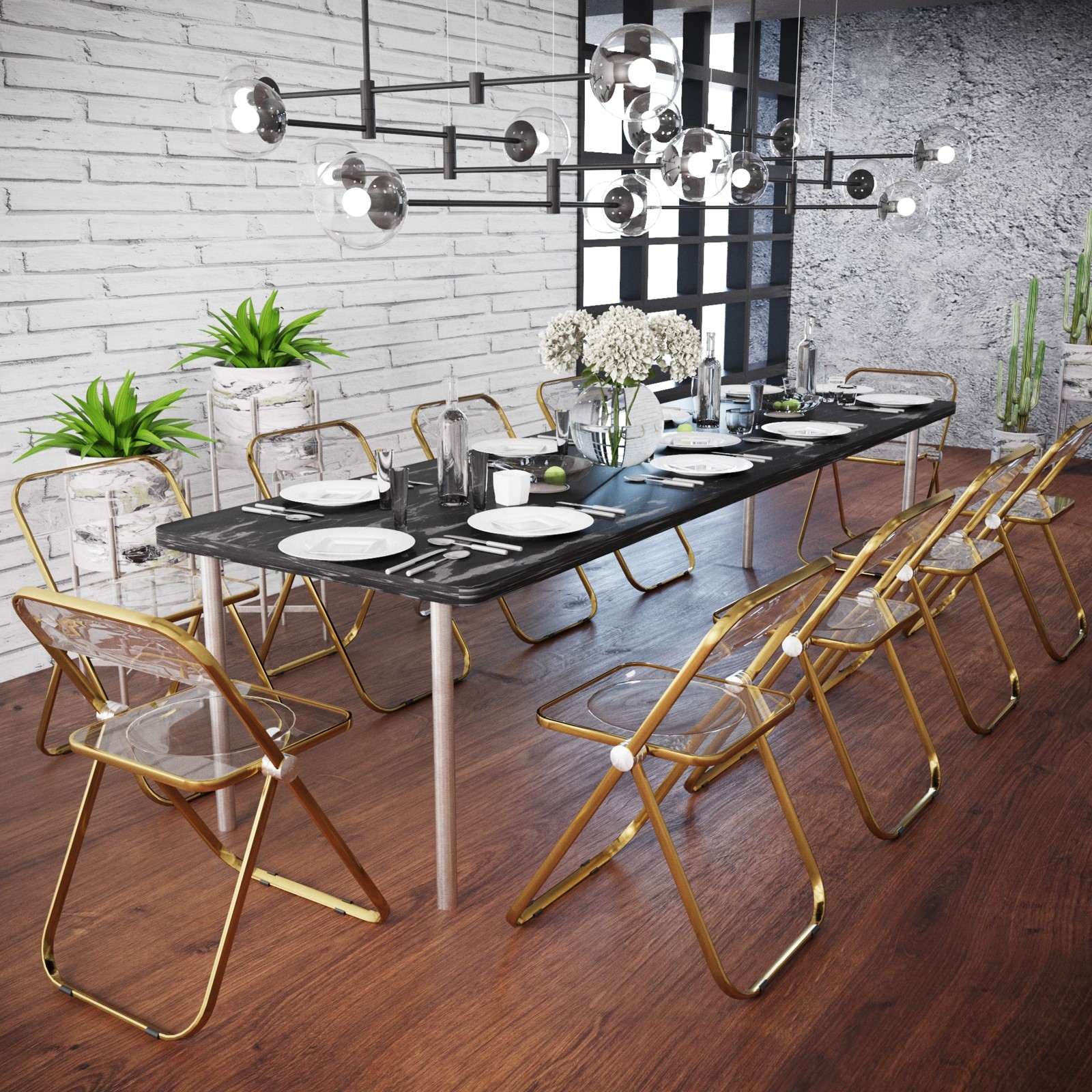 Lawrence Acrylic Folding Chair