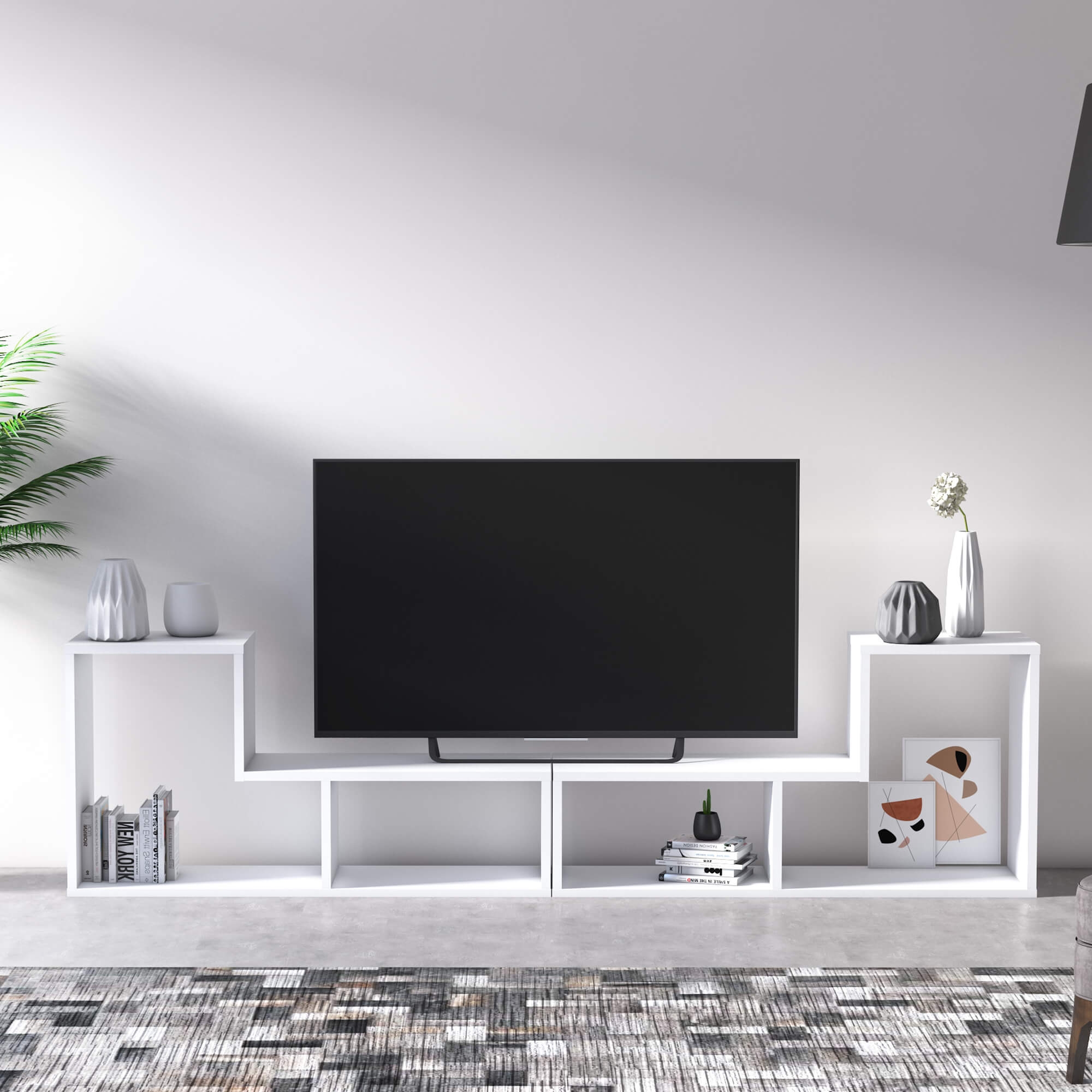 Legon Modern Contemporary TV Unit with Storage