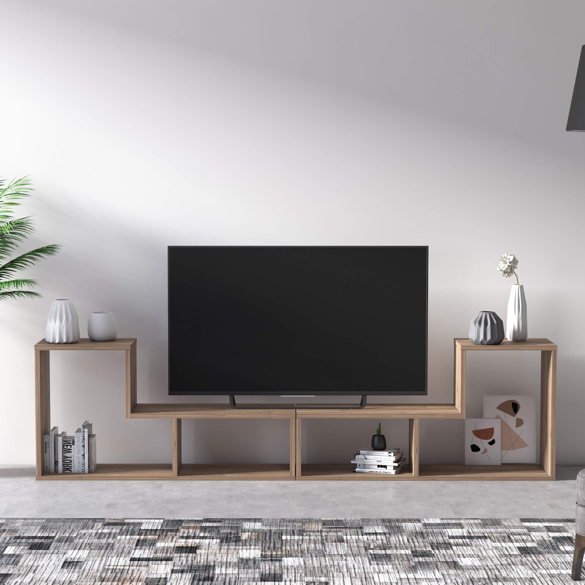 Legon Modern Contemporary TV Unit with Storage