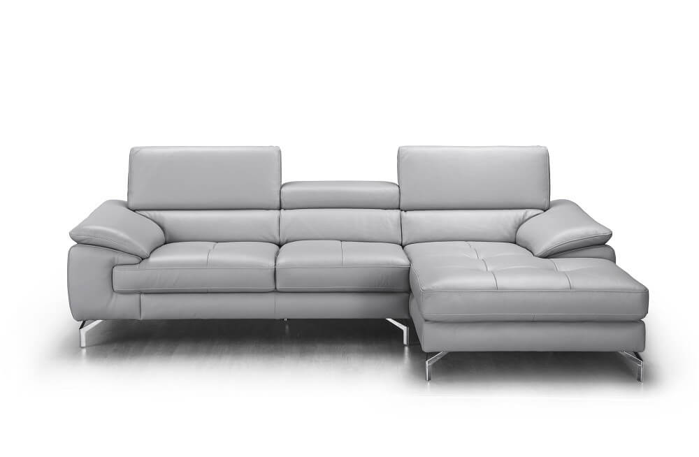 Agata Premium Leather Right Hand Facing Sectional - Thumbnail 3