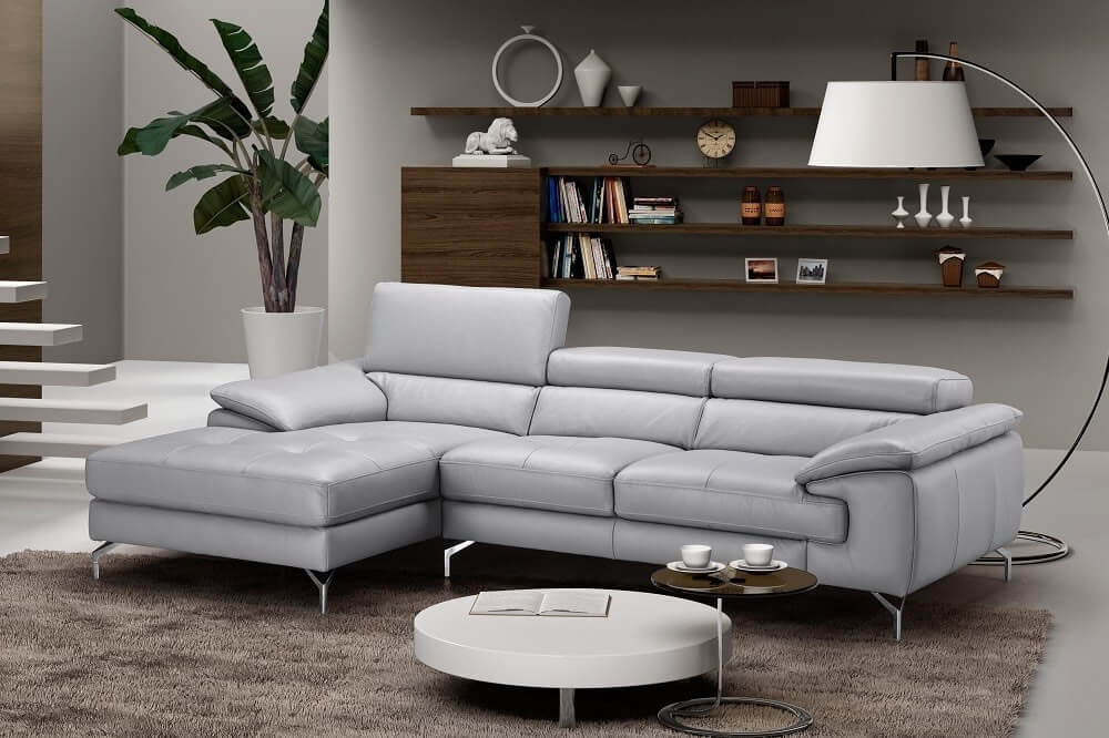Top-grain and Italian Leather, Corner Sectional Sofas