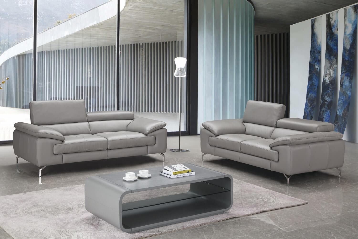 Liam Premium Leather Living Room Set