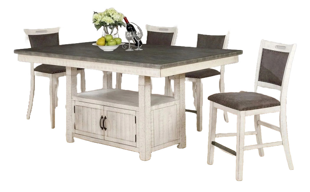 SM 1852P Wood Pub Dining Living Room Set w/Storage 