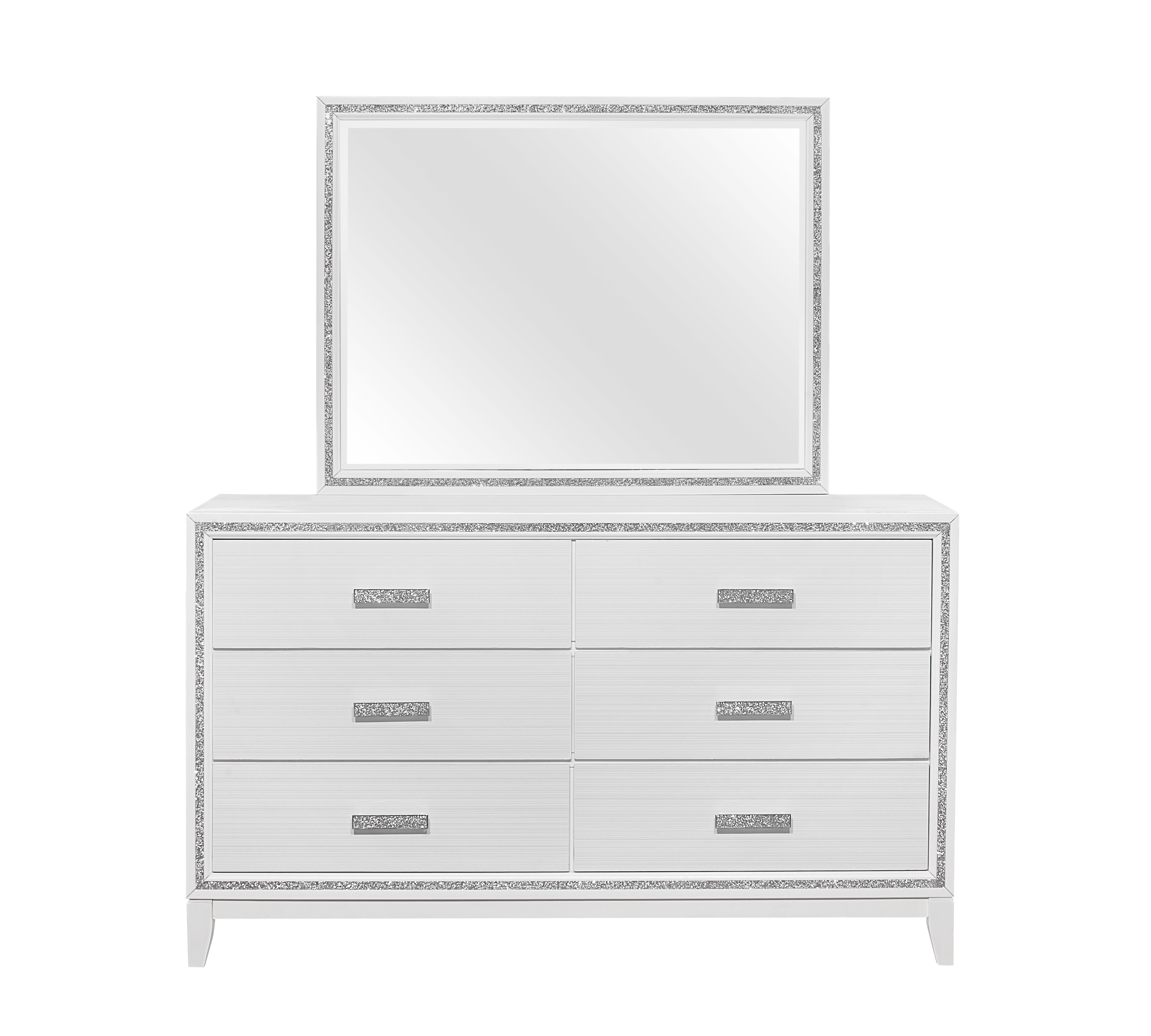 Lily MDF/Wood Panel Bedroom Set w/LED Light