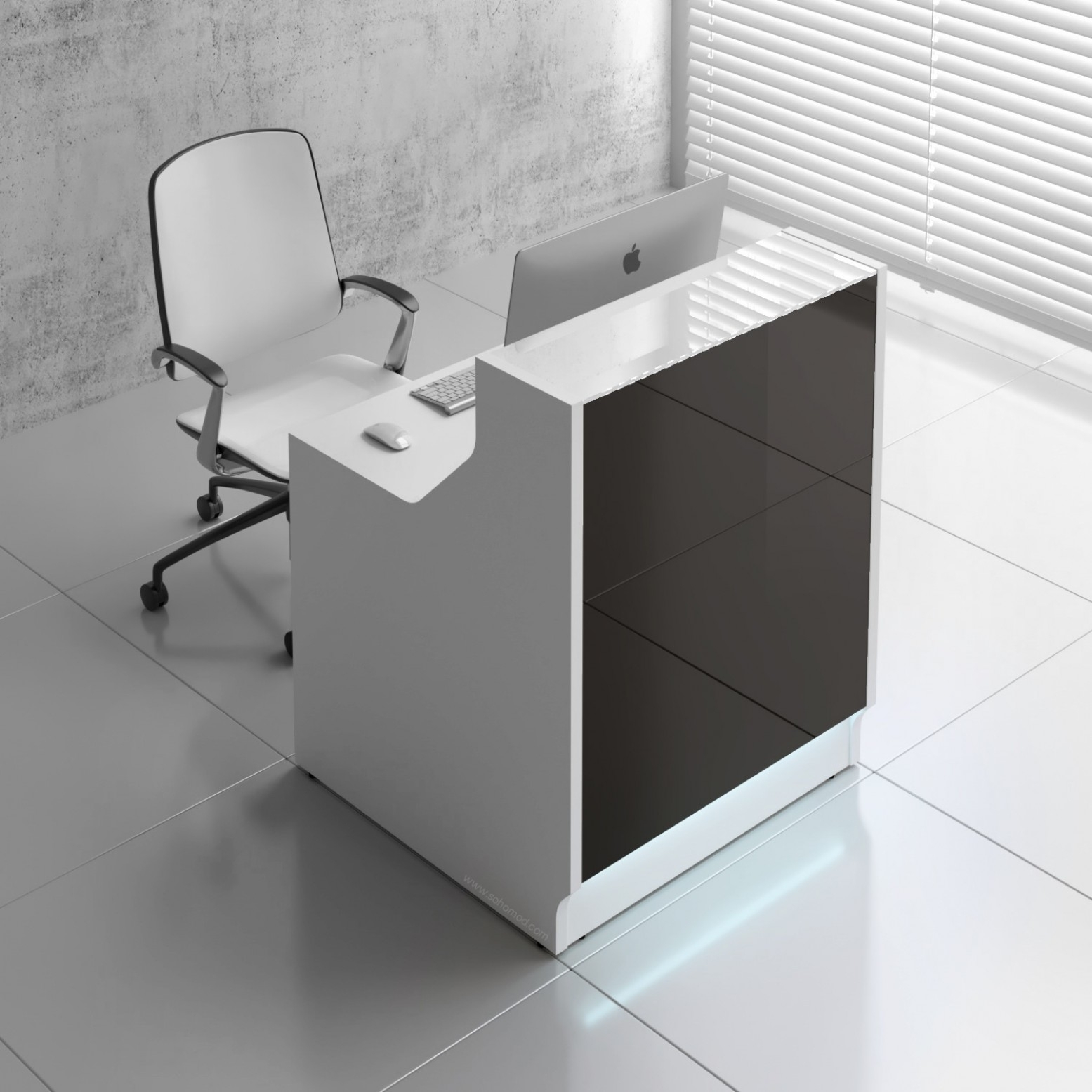 Linea 33" Straight Small Reception Desk