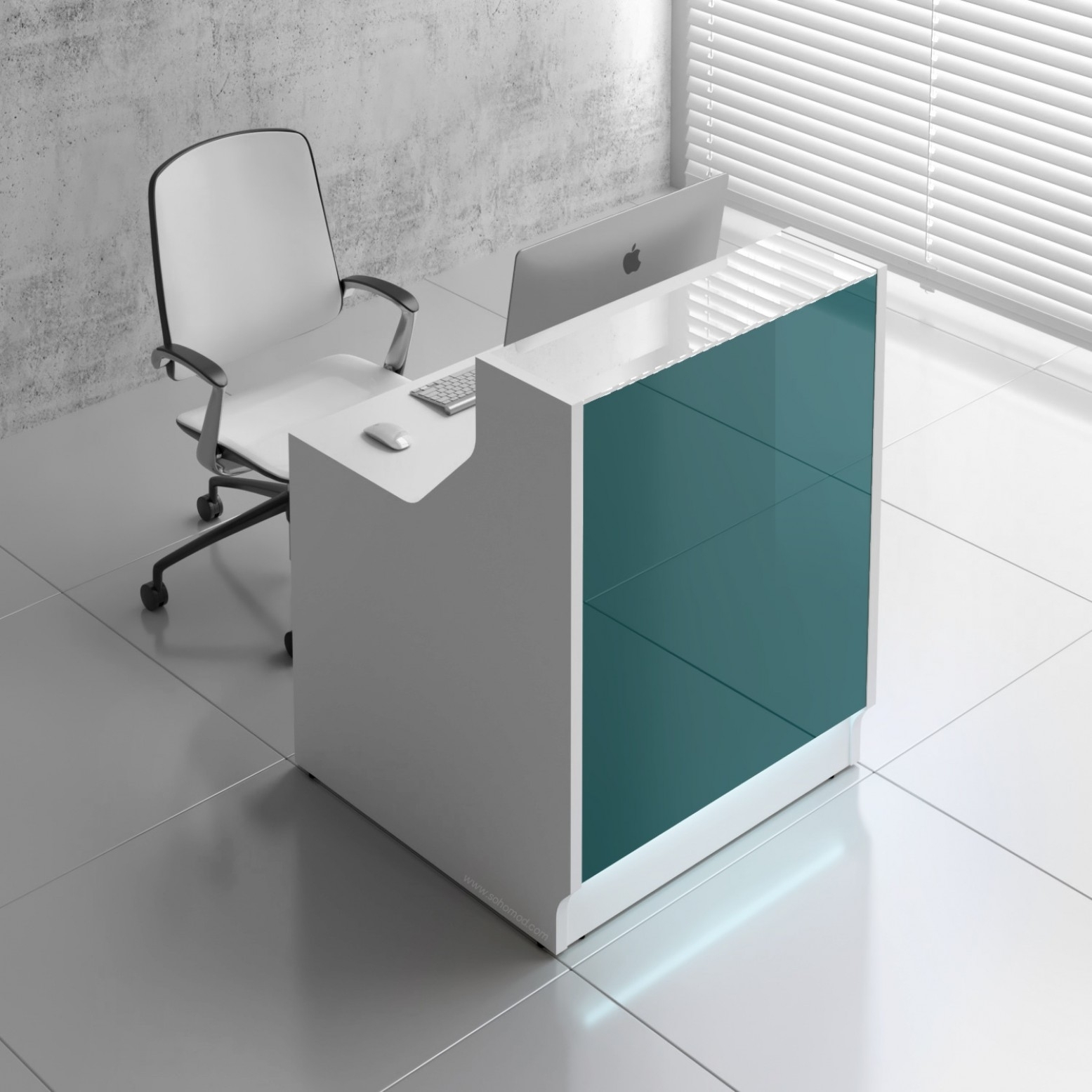 MDD Linea 33" Straight Small Reception Desk