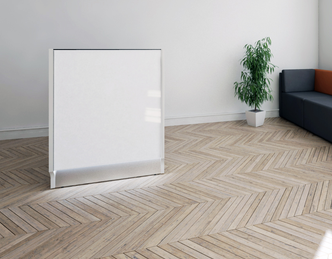 Linea 33" Straight Small Reception Desk in White