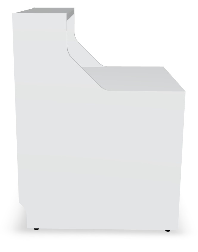 Linea 33" Straight Small Reception White Desk Side