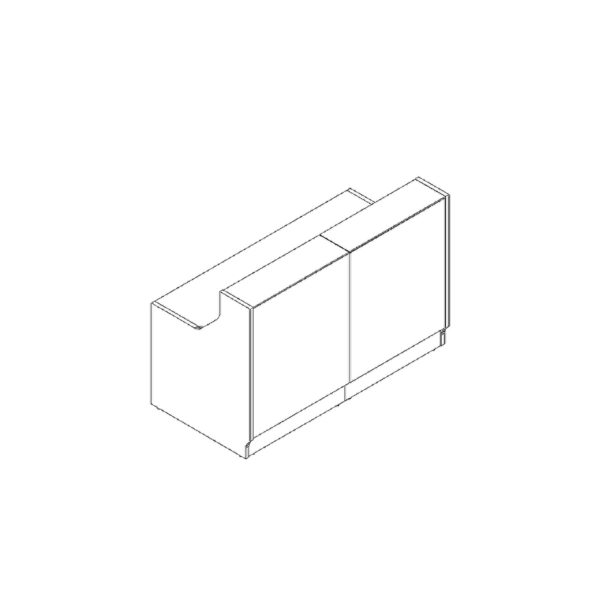 Linea 65" Straight Small Reception Desk
