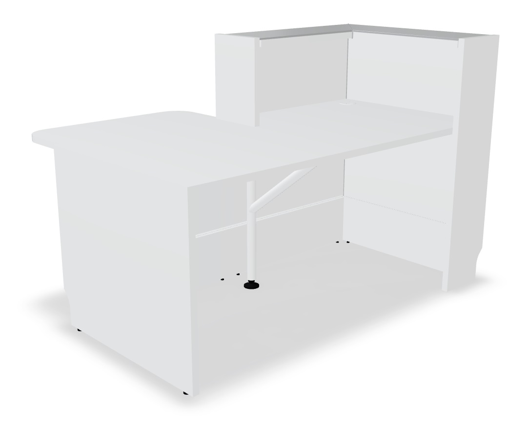 MDD Linea 65" Small Reception Desk