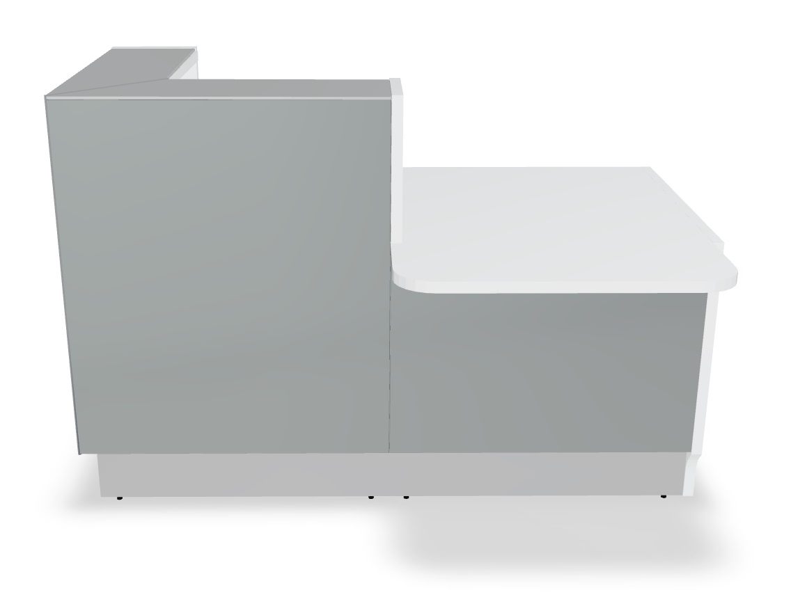 Linea 65" Small Reception Grey Desk by MDD