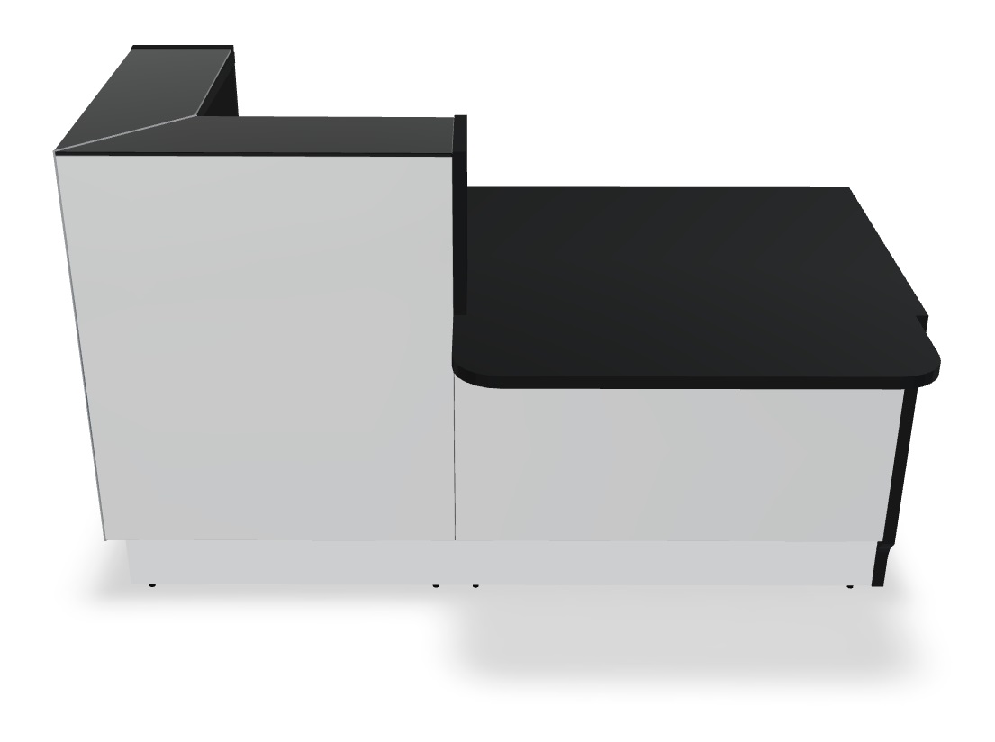 MDD Linea 72 & Small Reception Desk in black