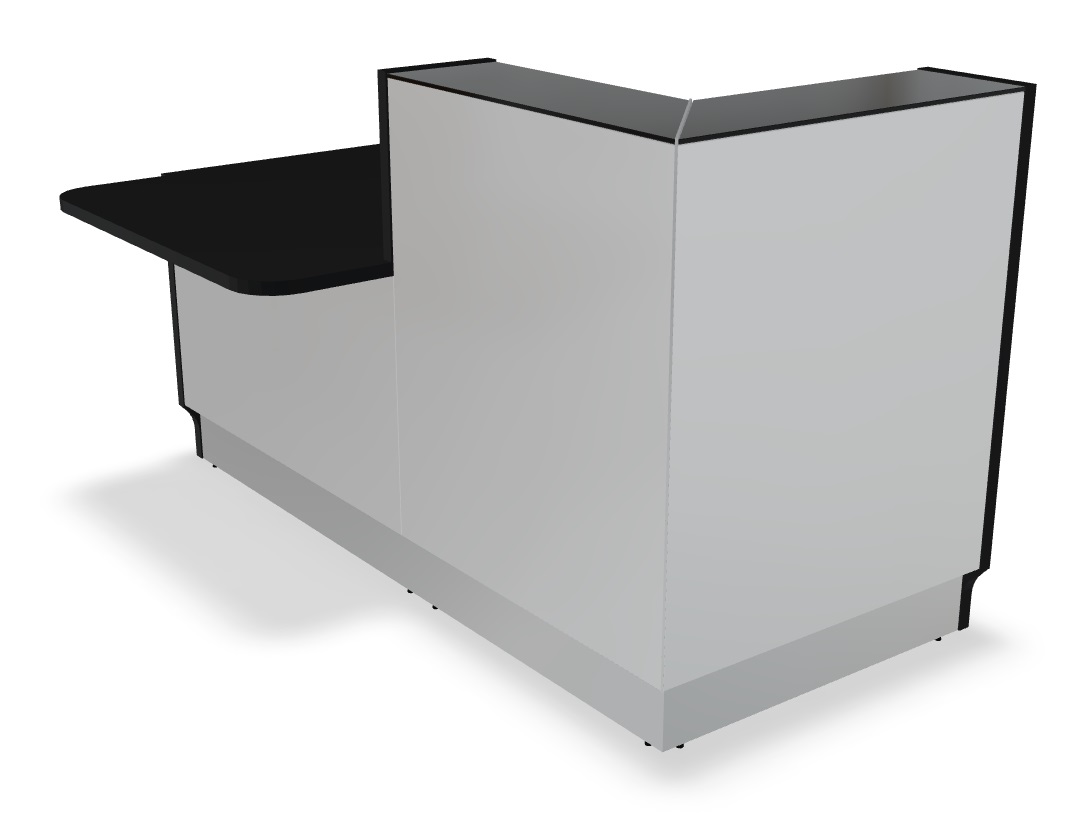 Linea 72" Small Reception Desk w/Right Counter Top by MDD