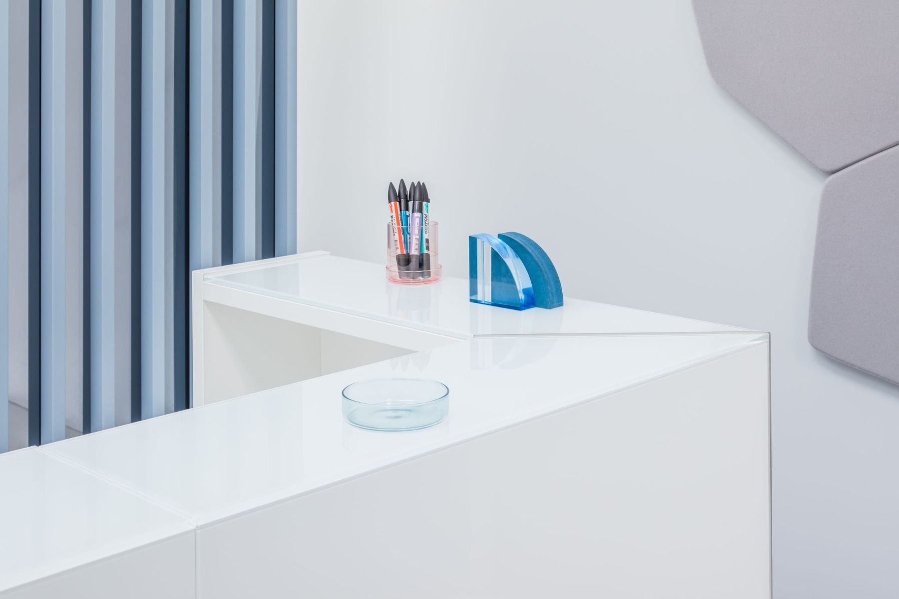 Linea 64" Straight Small Reception Desk Counter Top