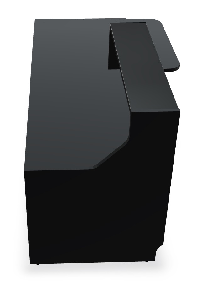 MDD Linea 88" Medium Reception Desk Side in Black