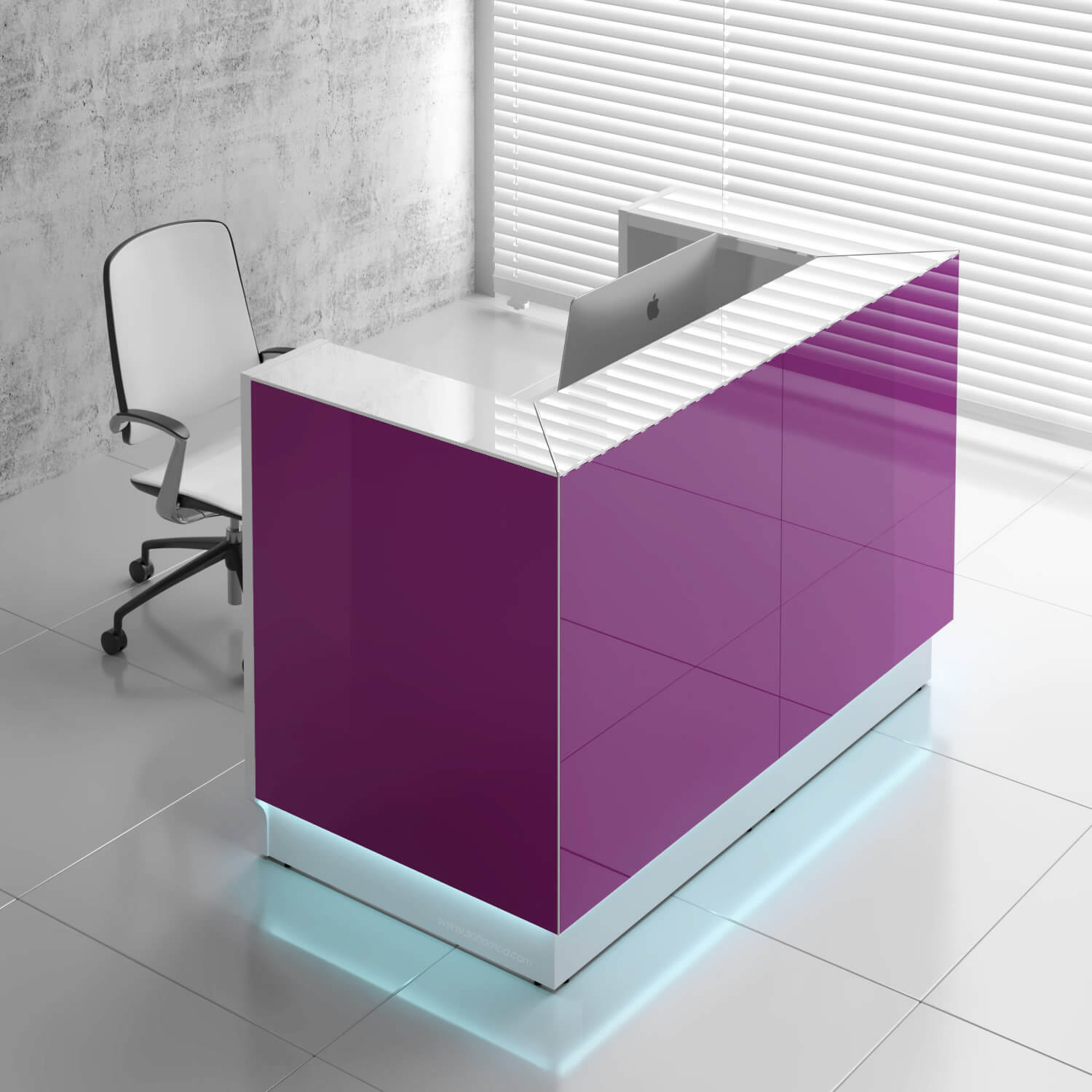 Linea 64" Straight Small Reception Desk
