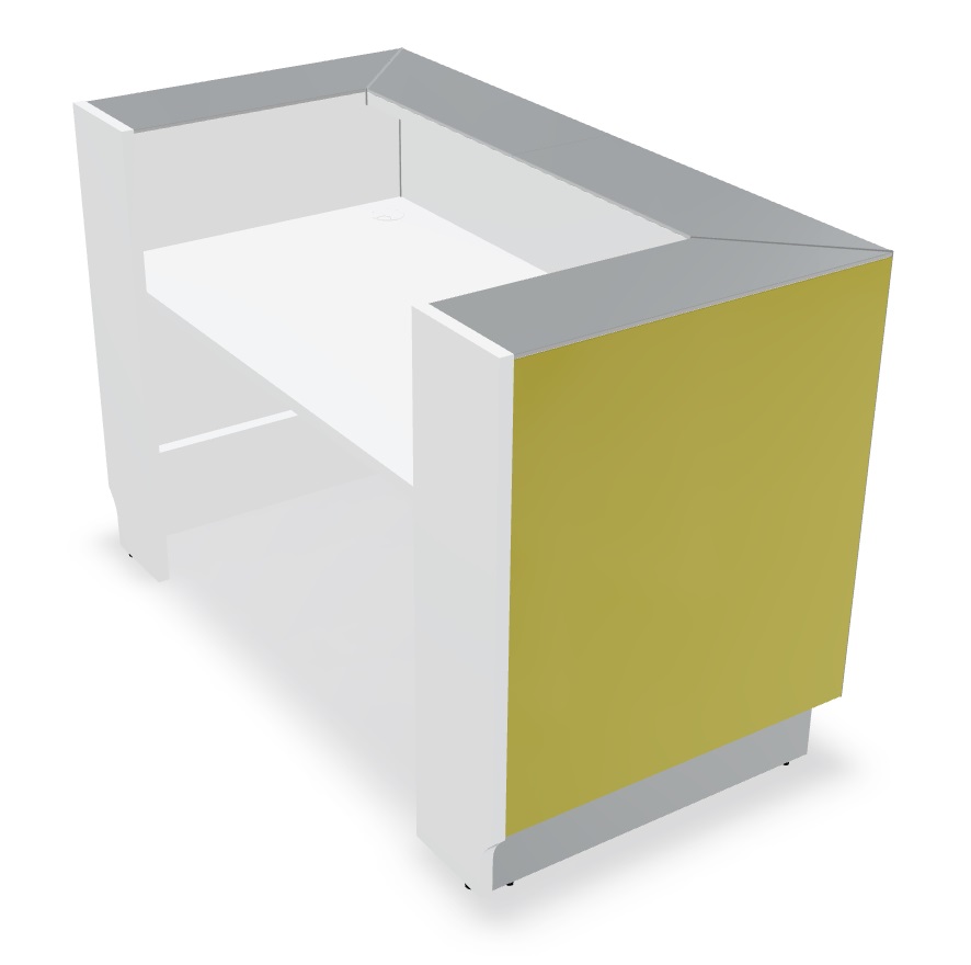 MDD Linea 64" Straight Small Reception Desk Side