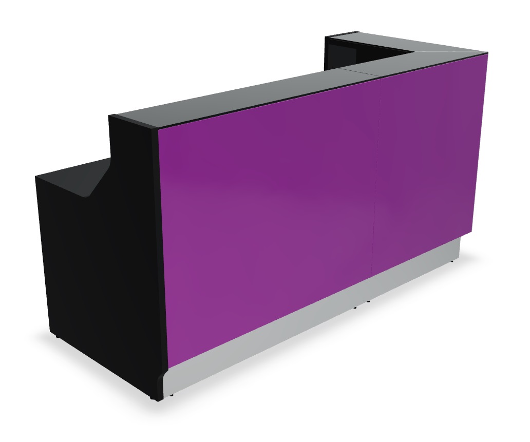 Linea 80" Straight Small Reception Pink Desk by MDD